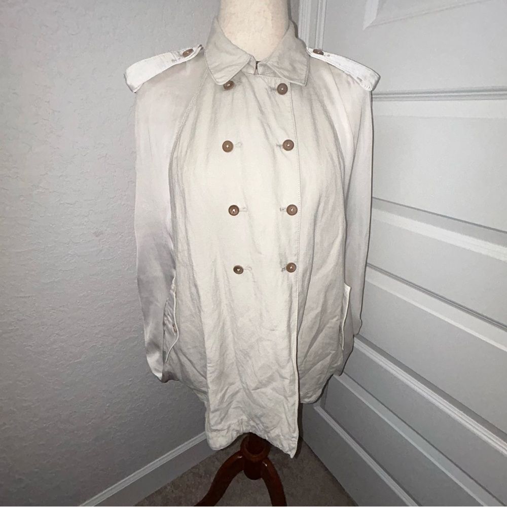 Initial The Unusual Experience Double Breasted Cape Poncho Jacket